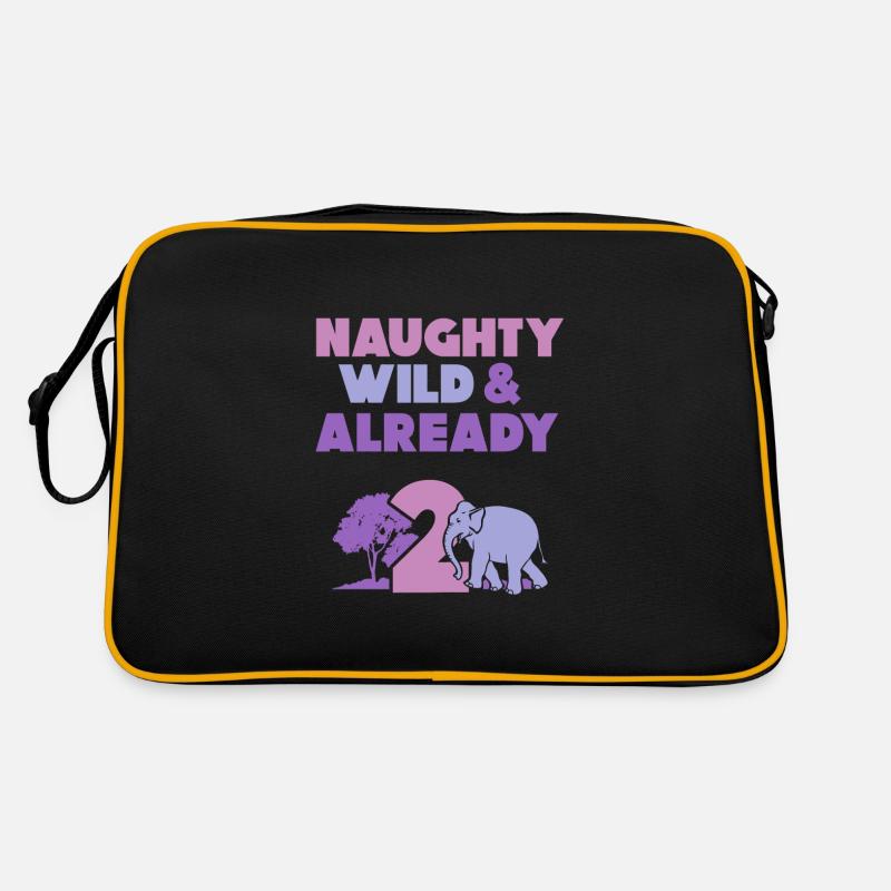 2 Jahre Geburtstag Junge Mädchen Elefant Retro Tasche