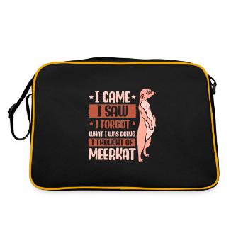 I forgot what i was doing I thought of meerkat - Retro Tasche - Schwarz/Gold - Hinten