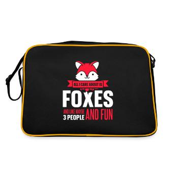 care about is foxes and like maybe 3 people - Retro Tasche - Schwarz/Gold - Hinten