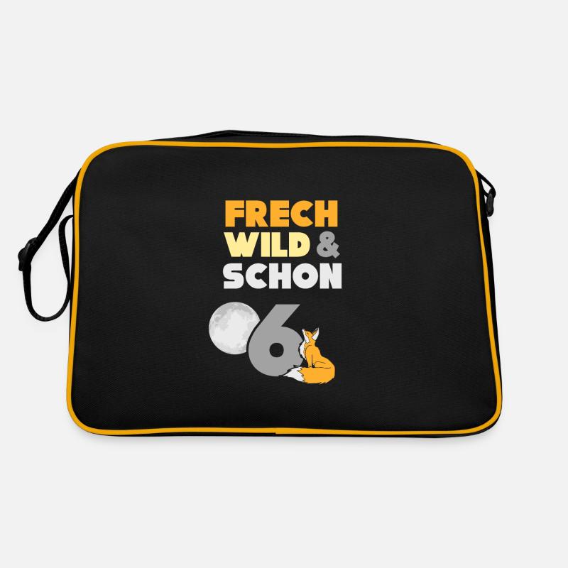 6 Jahre Geburtstag Junge Mädchen Fuchs Retro Tasche