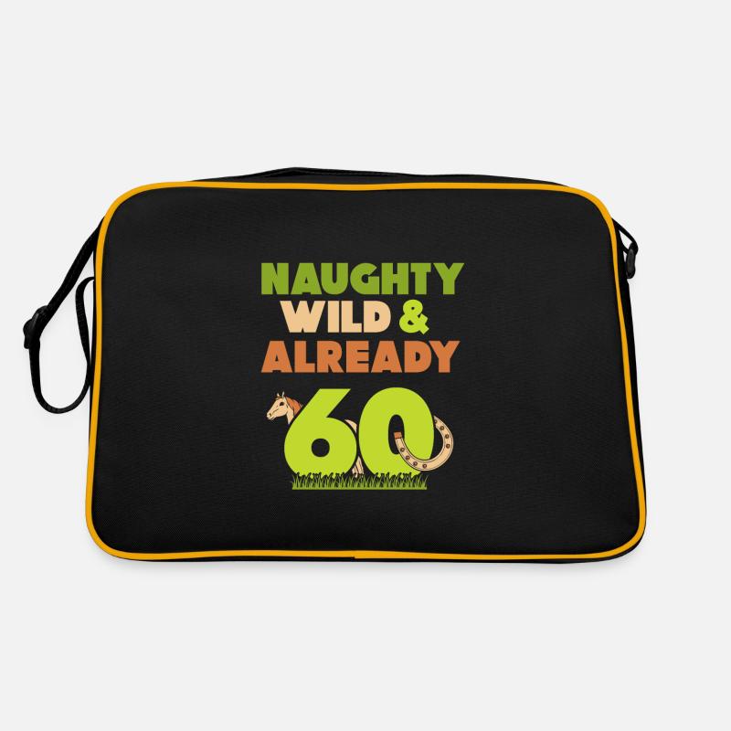 Geschenk 60 Jahre Geburtstag Frau Pferd Retro Tasche