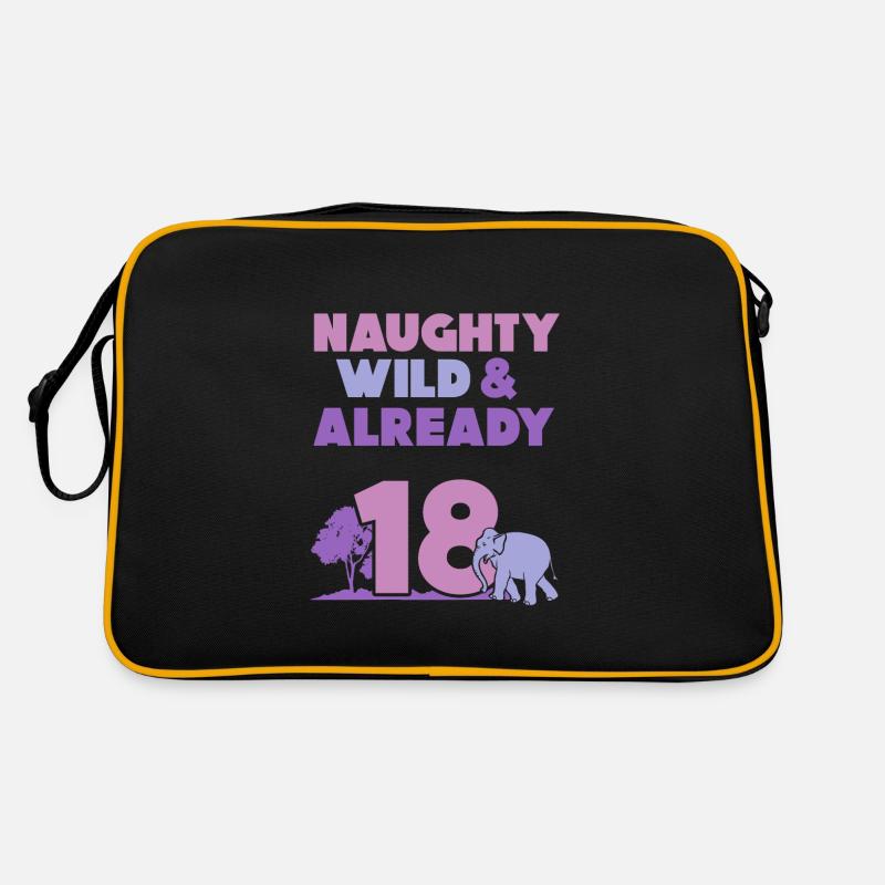 18 Jahre Geburtstag Elefant Retro Tasche