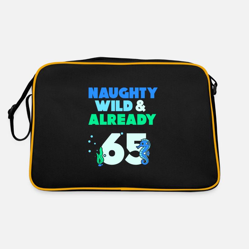 Geschenk 65 Jahre Geburtstag Frau Seepferd Retro Tasche