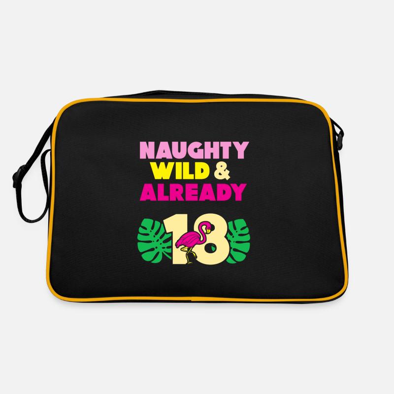 18 Jahre Geburtstag Flamingo Retro Tasche