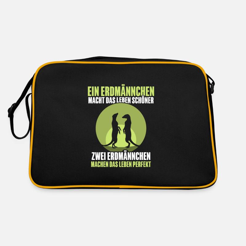 Ein Erdmännchen macht das Leben schöner Retro Tasche