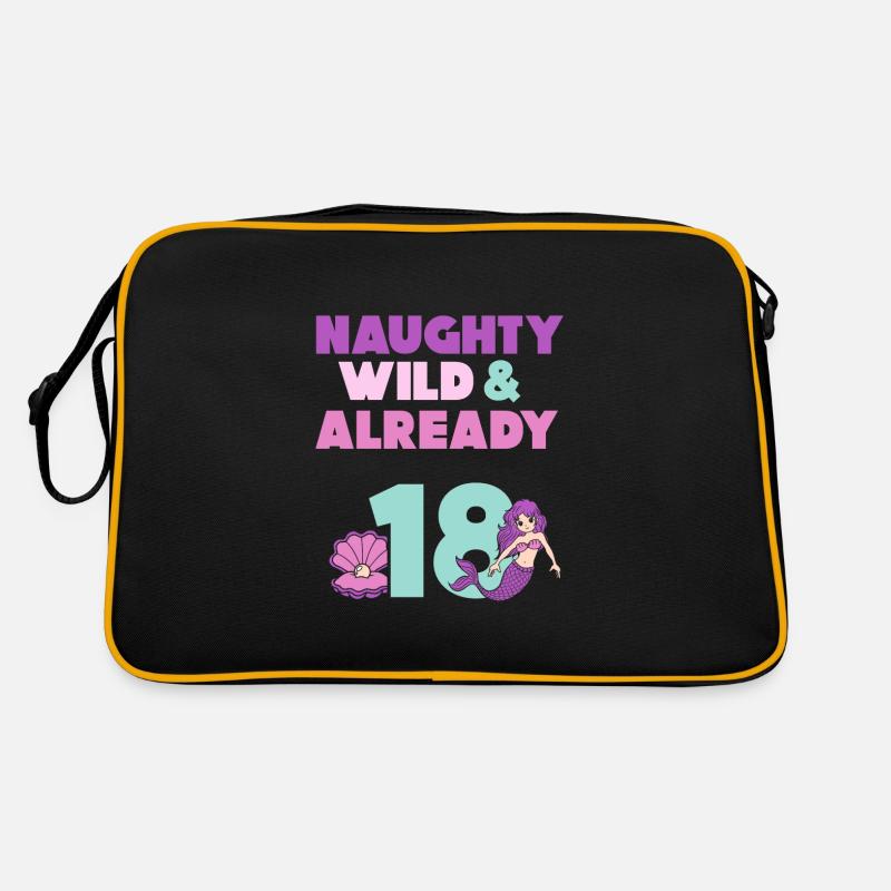 18 Jahre Geburtstag Meerjungfrau Retro Tasche