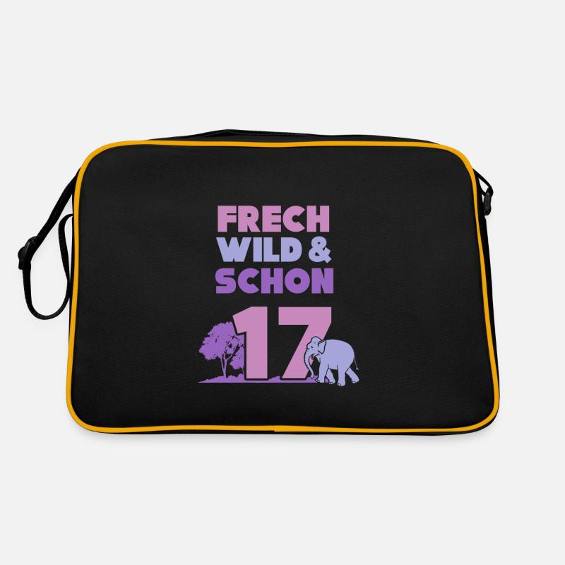 17 Jahre Geburtstag Elefant Retro Tasche