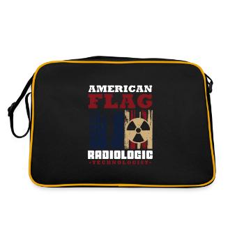American Flag Radiologic Technologist - Retro Tasche - Schwarz/Gold - Hinten