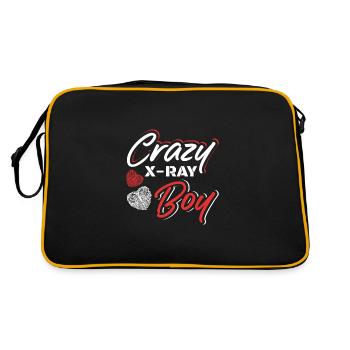Crazy X-Ray Boy - Retro Tasche - Schwarz/Gold - Hinten