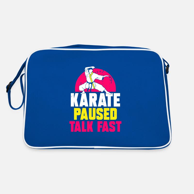Karate paused talk fast Retro Tasche