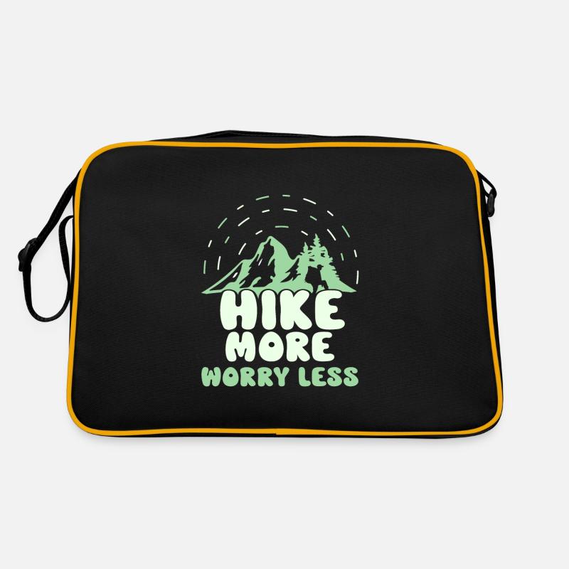 Hike more Worry less Wandern Wanderer Retro Tasche