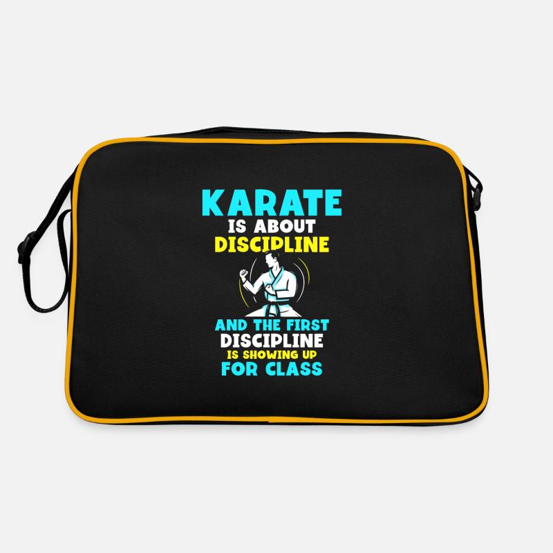 Karate is about discipline Retro Tasche