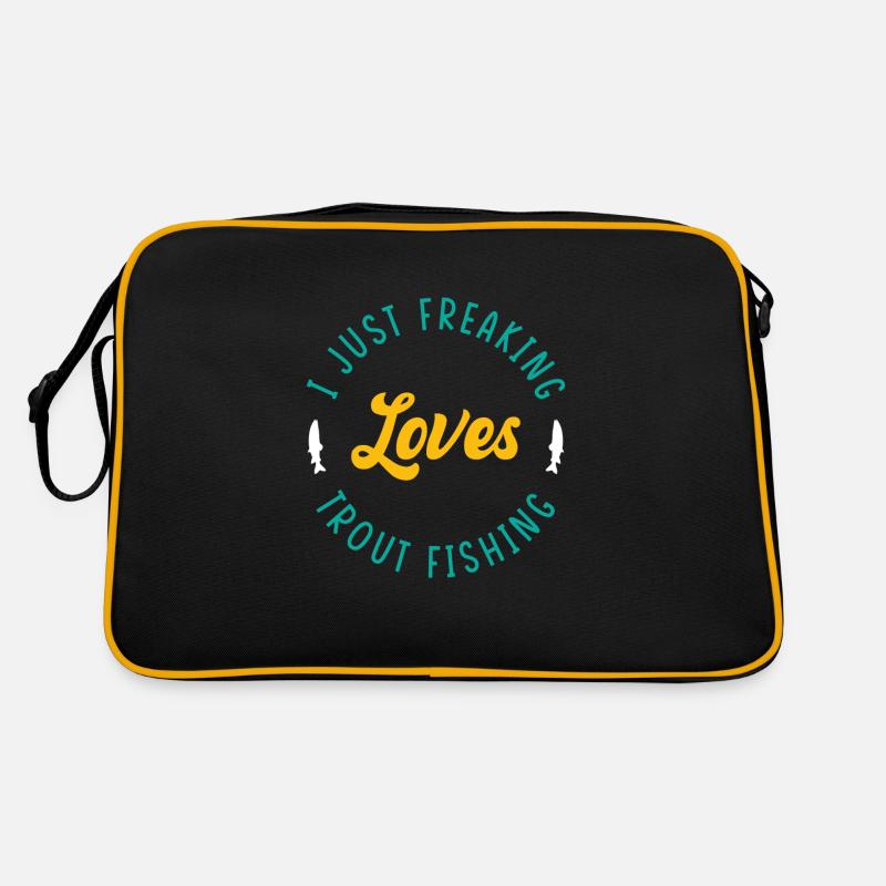 I just freaking loves Trout Fishing Retro Tasche