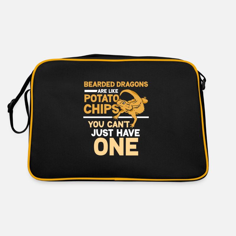 Bearded Dragons are like potato chips Retro Tasche
