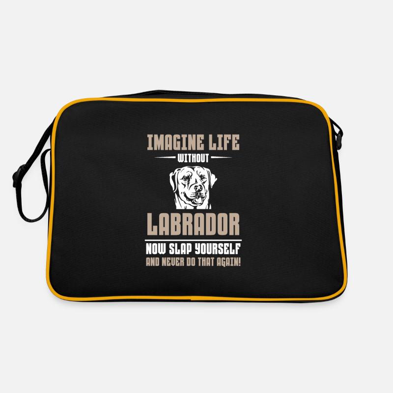 Imagine Life without Labrador Retro Tasche