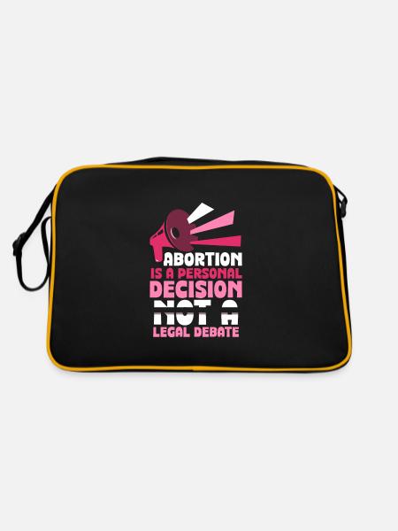 Abortion is a personal decision - Retro Tasche - Schwarz/Gold - Hinten