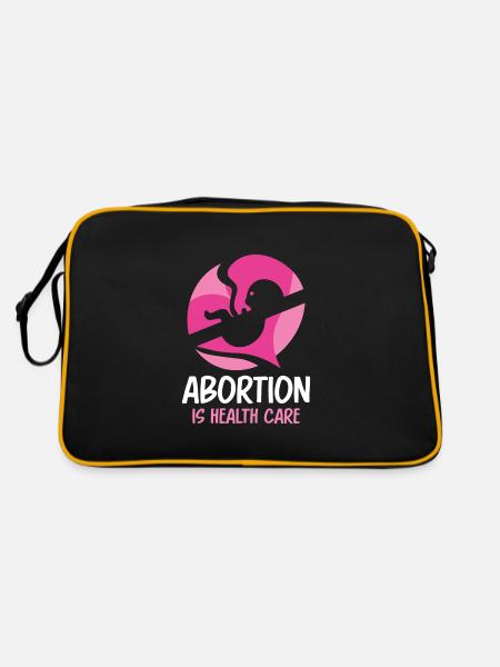 Abortion is health care - Retro Tasche - Schwarz/Gold - Hinten
