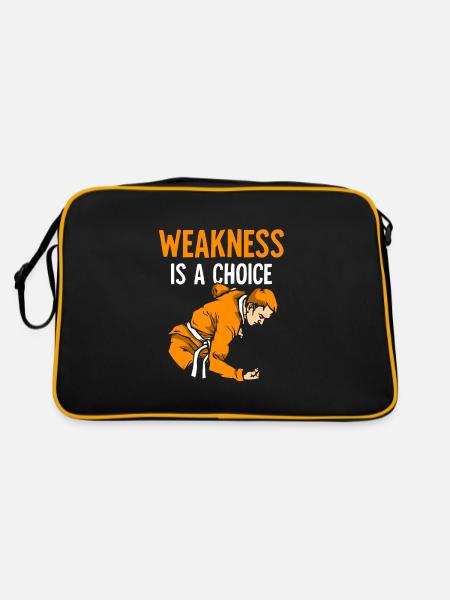 Weakness is a choice - Retro Tasche - Schwarz/Gold - Hinten
