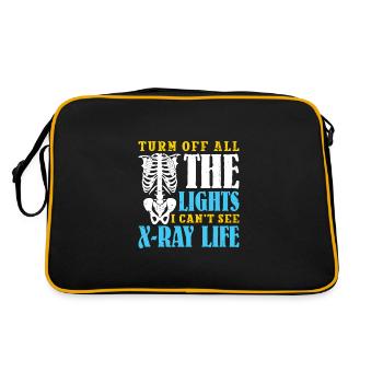 Turn off all the lights I can't see x-ray life - Retro Tasche - Schwarz/Gold - Hinten
