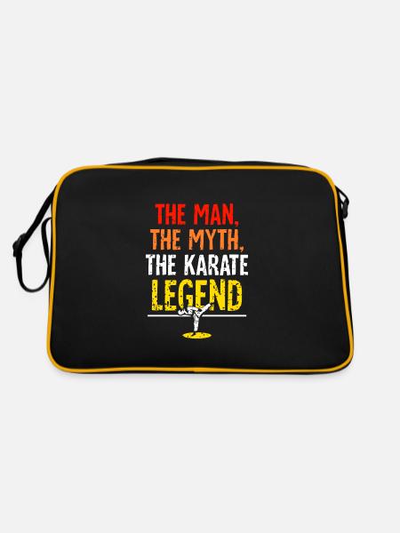 The Man, The Myth, The Karate Legend - Retro Tasche - Schwarz/Gold - Hinten