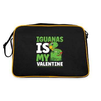 In my head I'm playing with my Iguana - Retro Tasche - Schwarz/Gold - Hinten