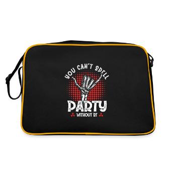You Can't Spell Party Without Rt - Retro Tasche - Schwarz/Gold - Hinten
