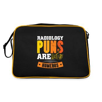 Radiology puns are humerus - Retro Tasche - Schwarz/Gold - Hinten