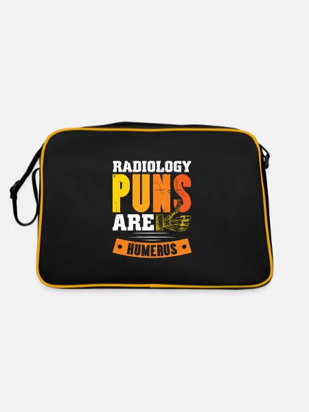 Radiology puns are humerus - Retro Tasche - Schwarz/Gold - Hinten