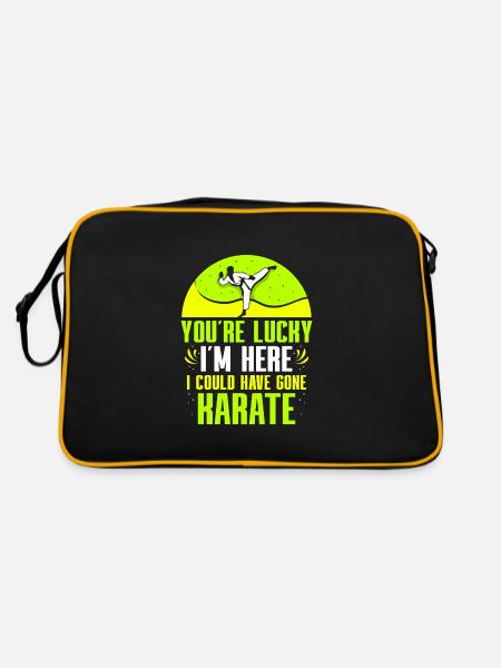 You´re lucky i´m here i could have gone Karate - Retro Tasche - Schwarz/Gold - Hinten