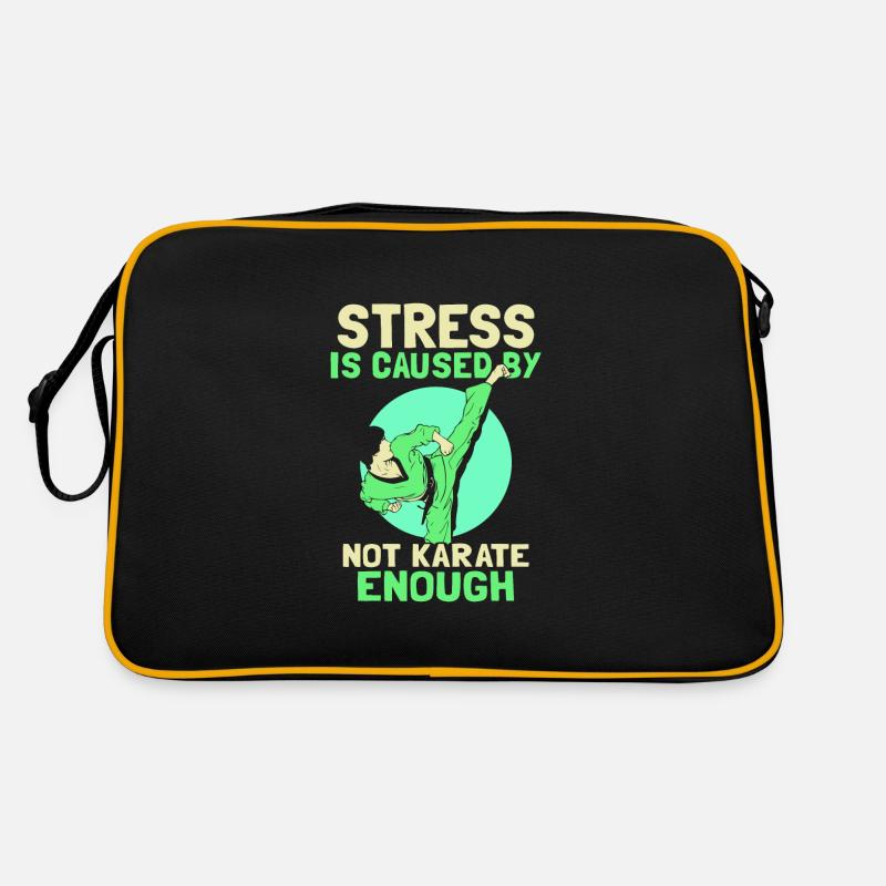 Stress is caused by not Karate enough Retro Tasche
