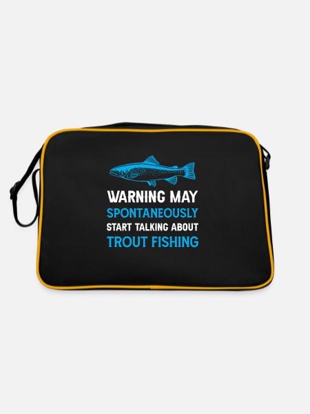 start talking about Trout Fishing - Retro Tasche - Schwarz/Gold - Hinten
