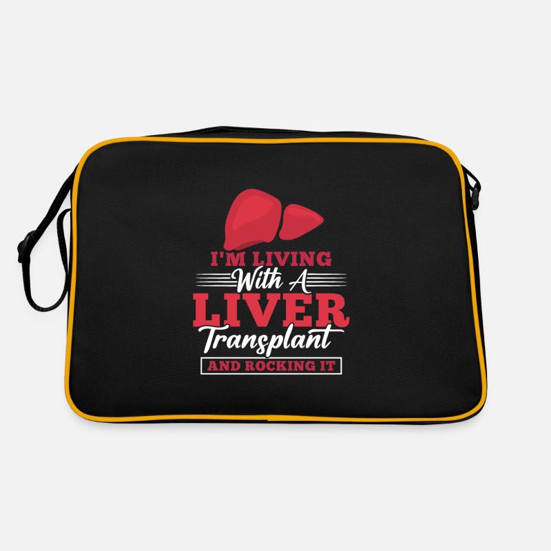 I'm Living With A Liver Transplant And Rocking It Retro Tasche