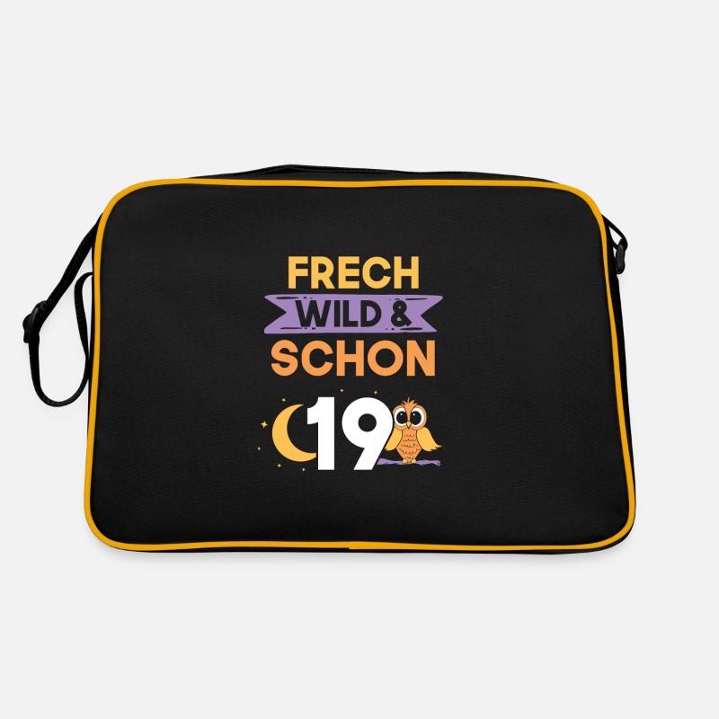 19 Jahre Geburtstag Eule Retro Tasche