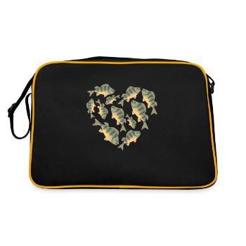 Herz Barsch - Retro Tasche - Schwarz/Gold - Hinten