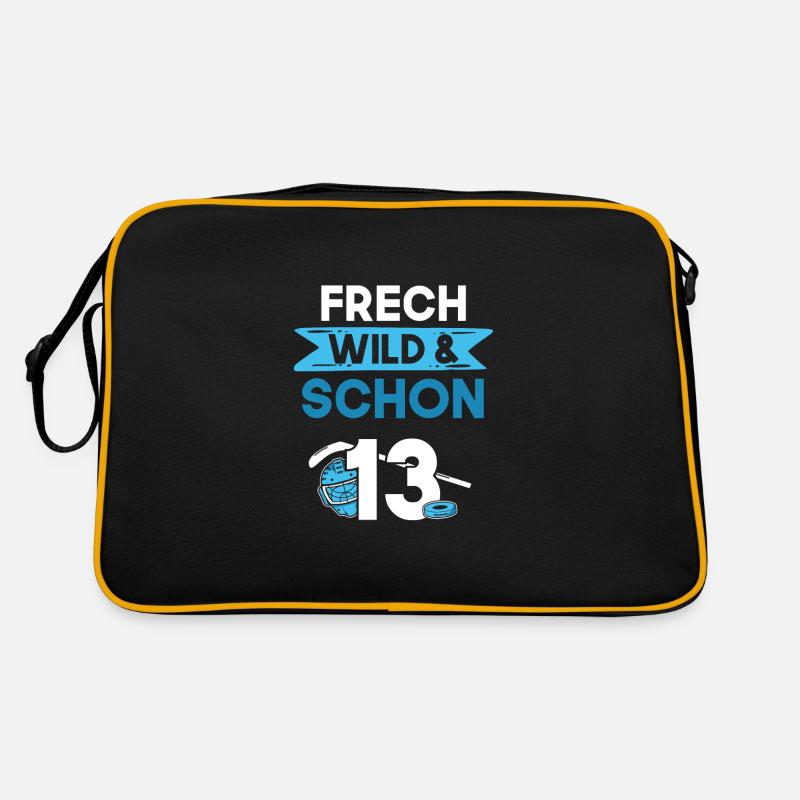 13 Jahre Geburtstag Junge Mädchen Eishockey Retro Tasche