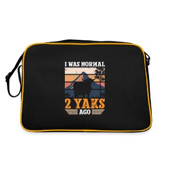 I was normal 2 Yaks ago - Retro Tasche - Schwarz/Gold - Hinten