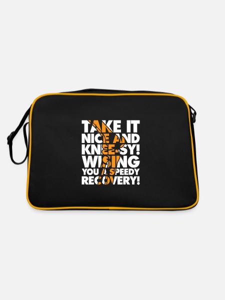 Take it nice and Knee-Sy - Retro Tasche - Schwarz/Gold - Hinten