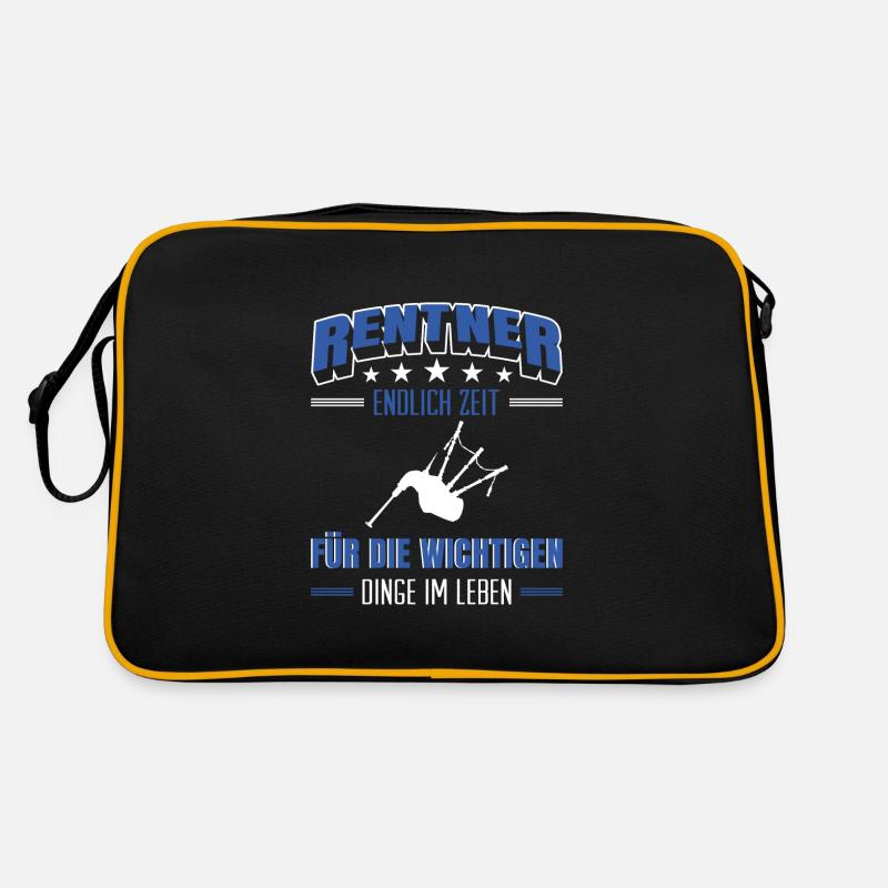 Rentner Rente Rentenbeginn Dudelsack Retro Tasche