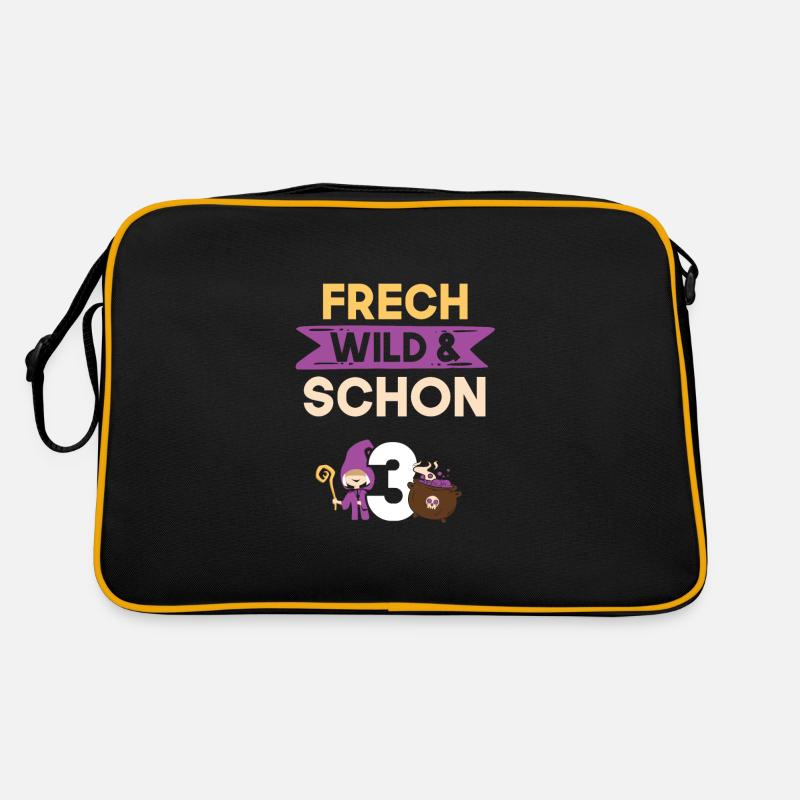 3 Jahre Geburtstag Junge Mädchen Halloween Hexe Retro Tasche