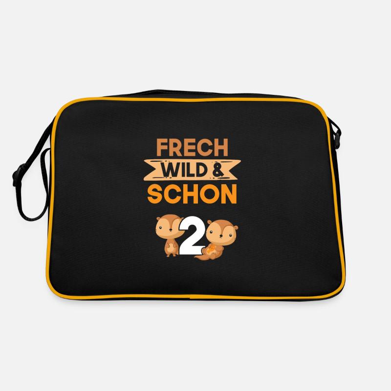 2 Jahre Geburtstag Junge Mädchen Otter Retro Tasche