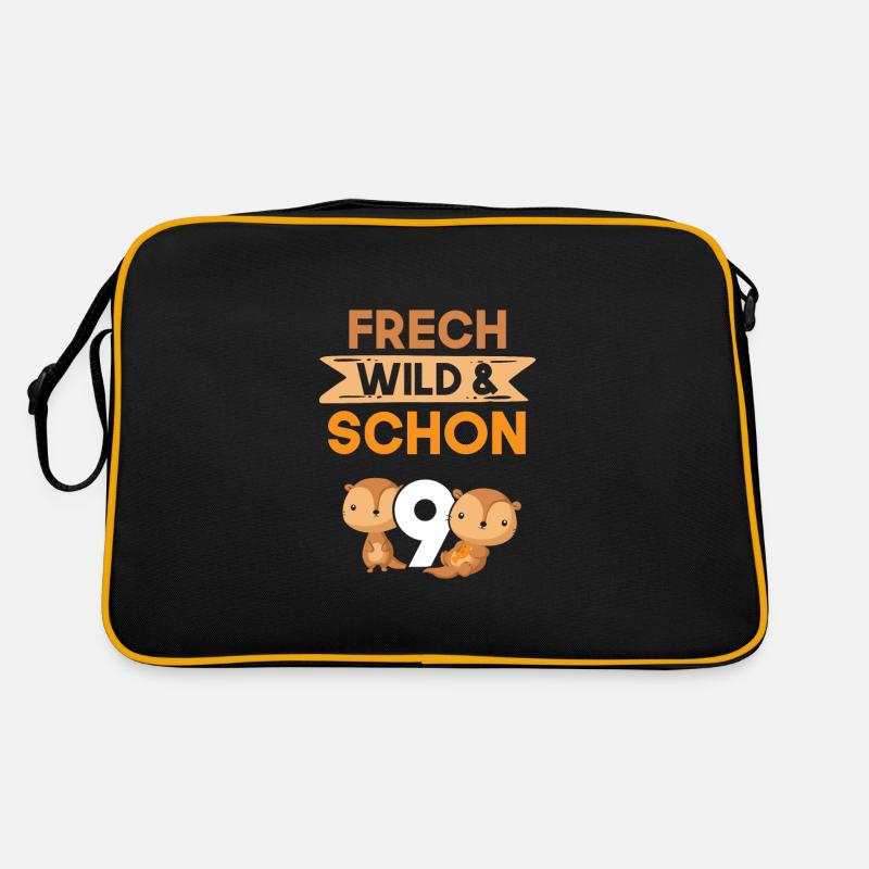 9 Jahre Geburtstag Junge Mädchen Otter Retro Tasche