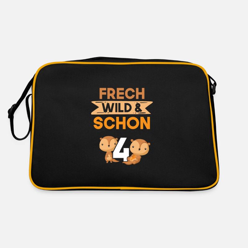 4 Jahre Geburtstag Junge Mädchen Otter Retro Tasche