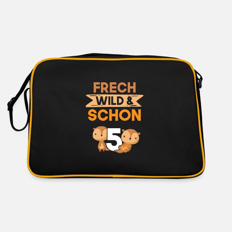 5 Jahre Geburtstag Junge Mädchen Otter Retro Tasche