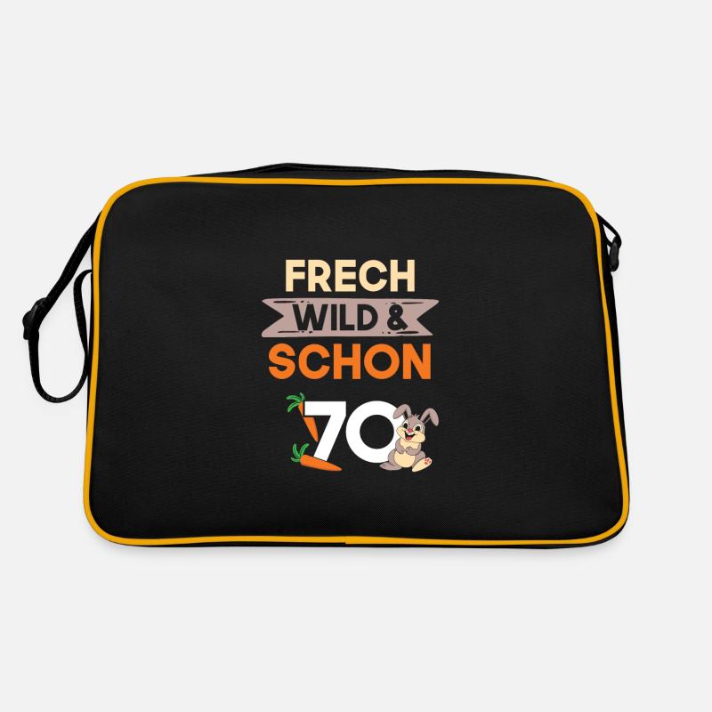 Geschenk 70 Jahre Geburtstag Hase Kaninchen Retro Tasche