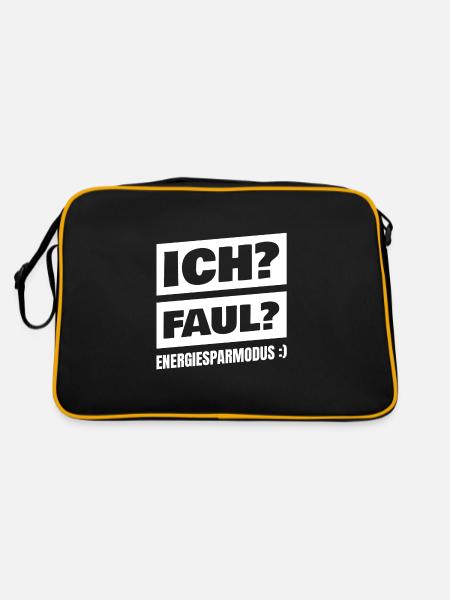 Ich glaube mir nicht mal selbst - Retro Tasche - Schwarz/Gold - Hinten