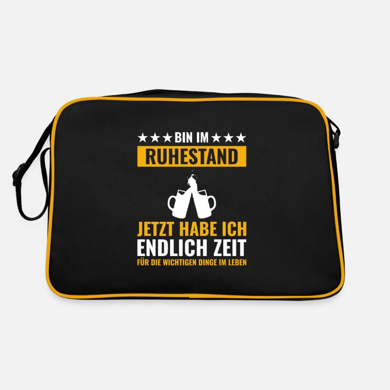 Rentner Rente Rentenbeginn Biertrinker Bier Retro Tasche