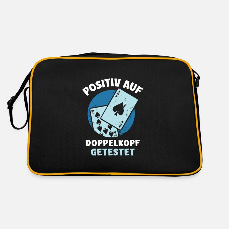 Positiv auf Doppelkopf getestet Retro Tasche