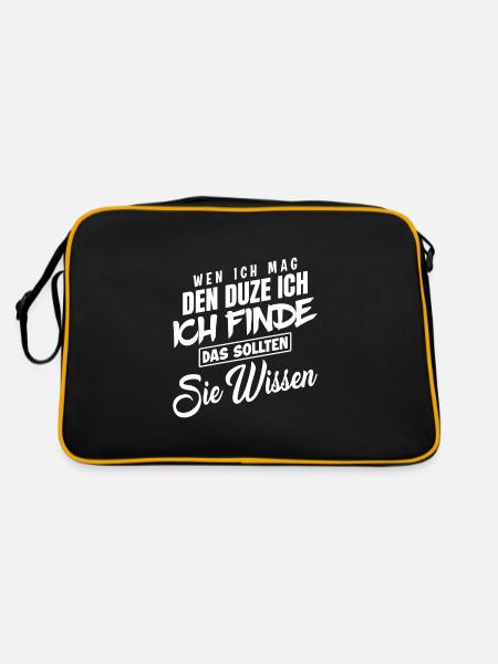 Wenn aus Kollegen Freunde werden - Retro Tasche - Schwarz/Gold - Hinten