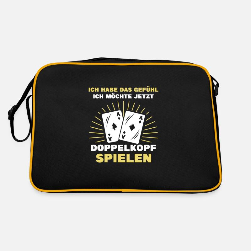 ich möchte jetzt Doppelkopf spielen Retro Tasche