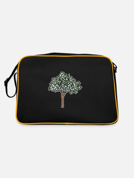 Binary Tree Admin Hacker Coder Programmierer - Retro Tasche - Schwarz/Gold - Hinten